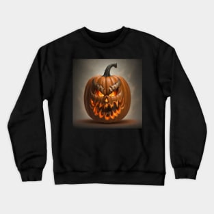 Halloween Angry Pumpkin Crewneck Sweatshirt